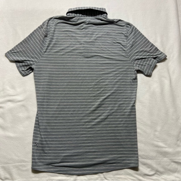 Lululemon Medium evolution polo shirt men grey stripe - Picture 5 of 6